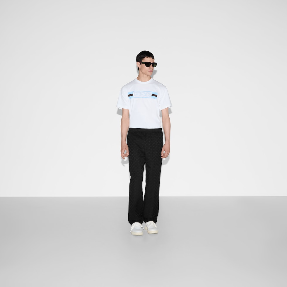 FR2GOLF circle logo stretch pants black