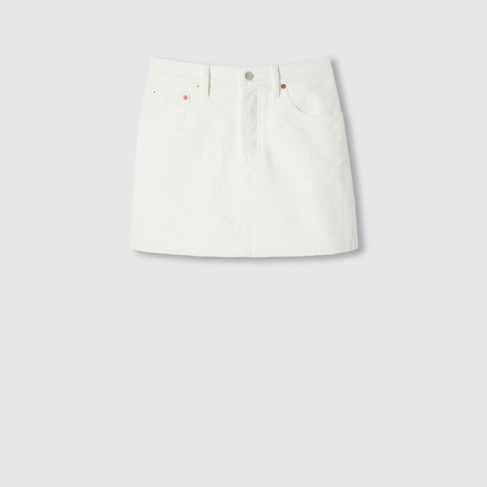 スカート Siyazu SIST9038 T/N Belted Skirt_White Belted Leather Skirt - Arakii