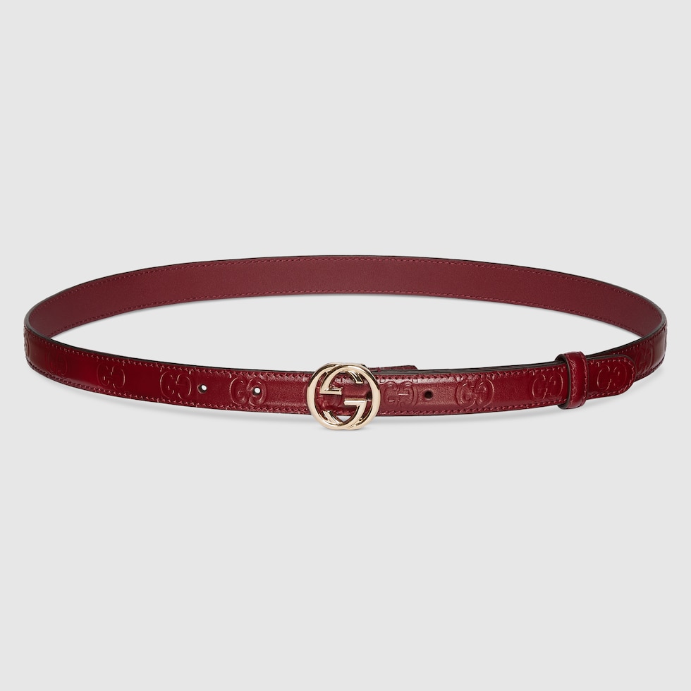 ベルト GUCCI BELT (813005AAD5L 6207) Belt with Interlocking G buckle in black GG leather | GUCCI® PL