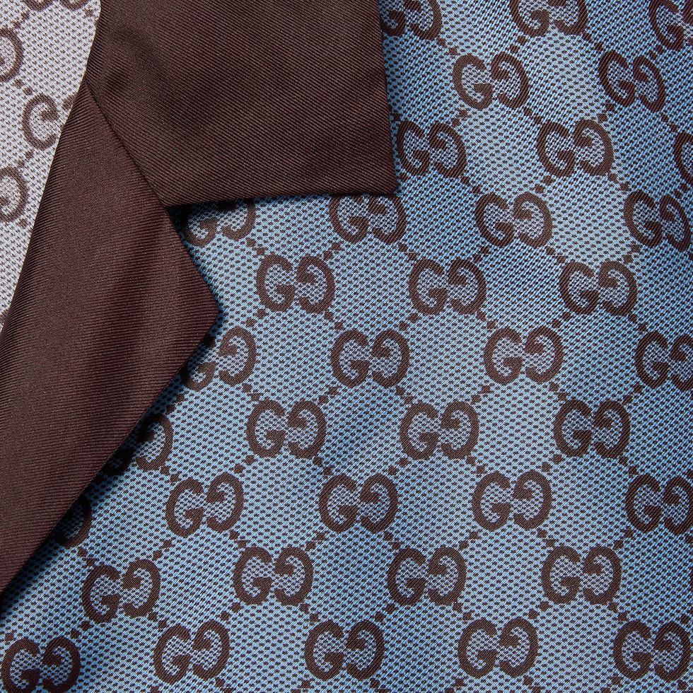 unico - 専用です。 Regular fit printed silk twill shirt in burgundy and light