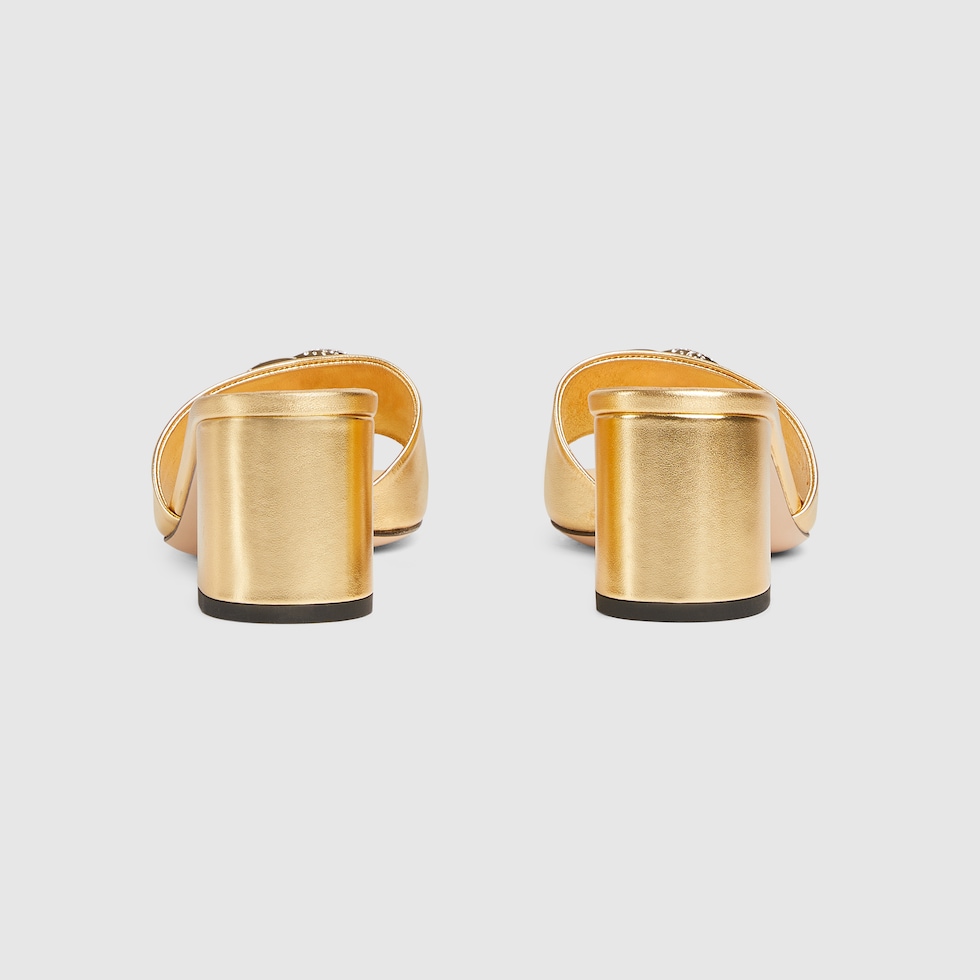 【j⭐︎様】GUCCI ミュール　ブラウンゴールド　24㎝ j⭐︎様】GUCCI ミュール ブラウンゴールド 24㎝