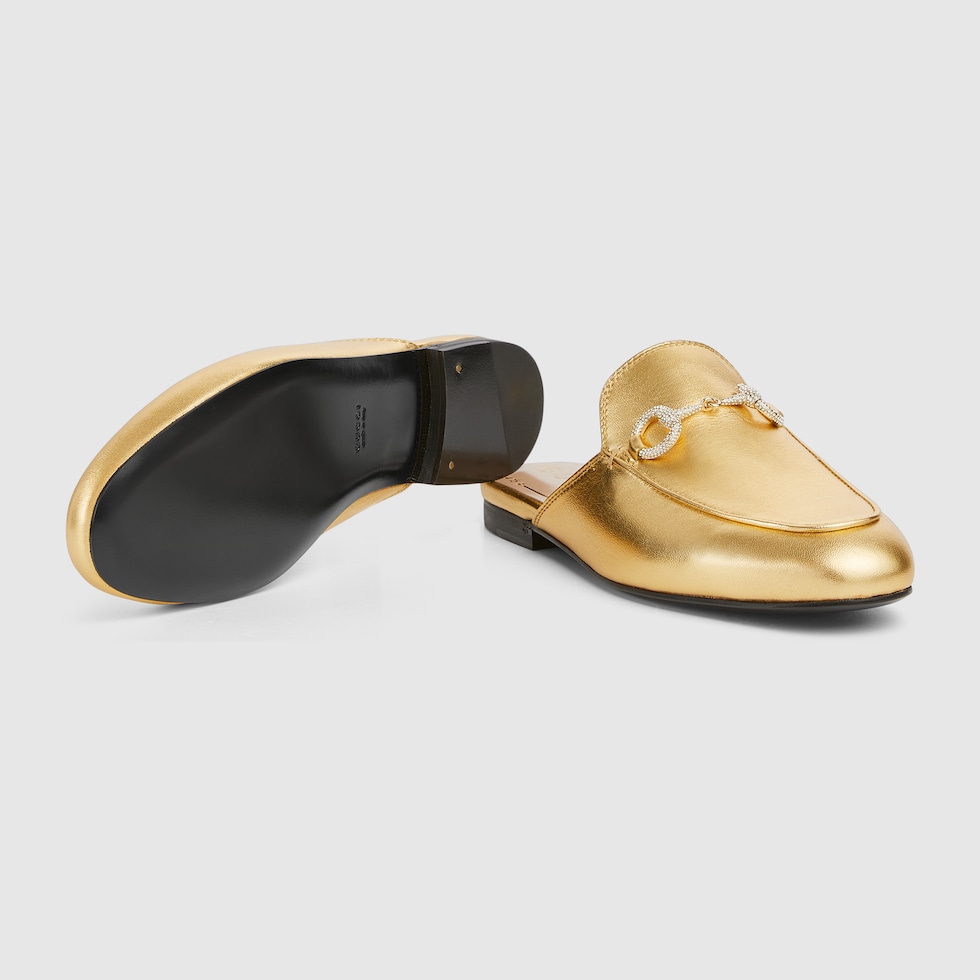 靴 Gucci Gold-Bid Leather Loafers 6 1/2B Gucci Gold Textured Leather Marmont Mid Heel Loafers Size 9