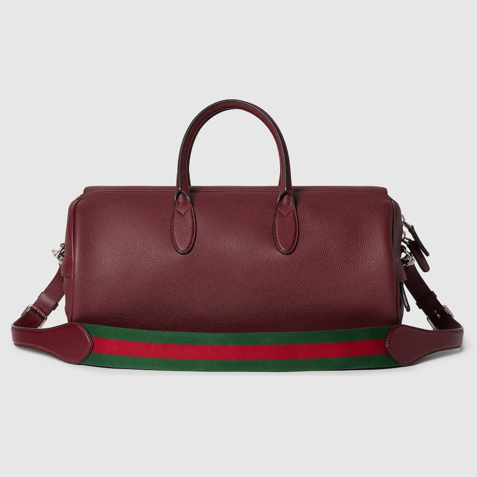 Medium duffle bag in Rosso Ancora red leather GUCCI US