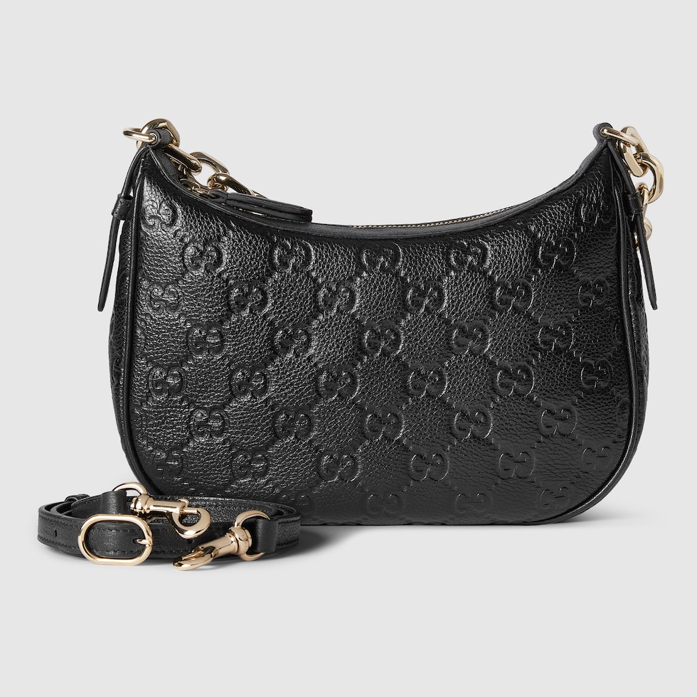 Gucci monogram crossbody bag black sale