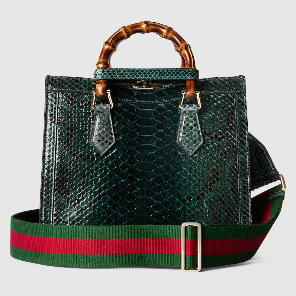 GUCCI グッチクイーン リボン エキゾチックレザー パイソン トートバッグ GUCCI グッチクイーン リボン GGエンボス レザー トートバッグ