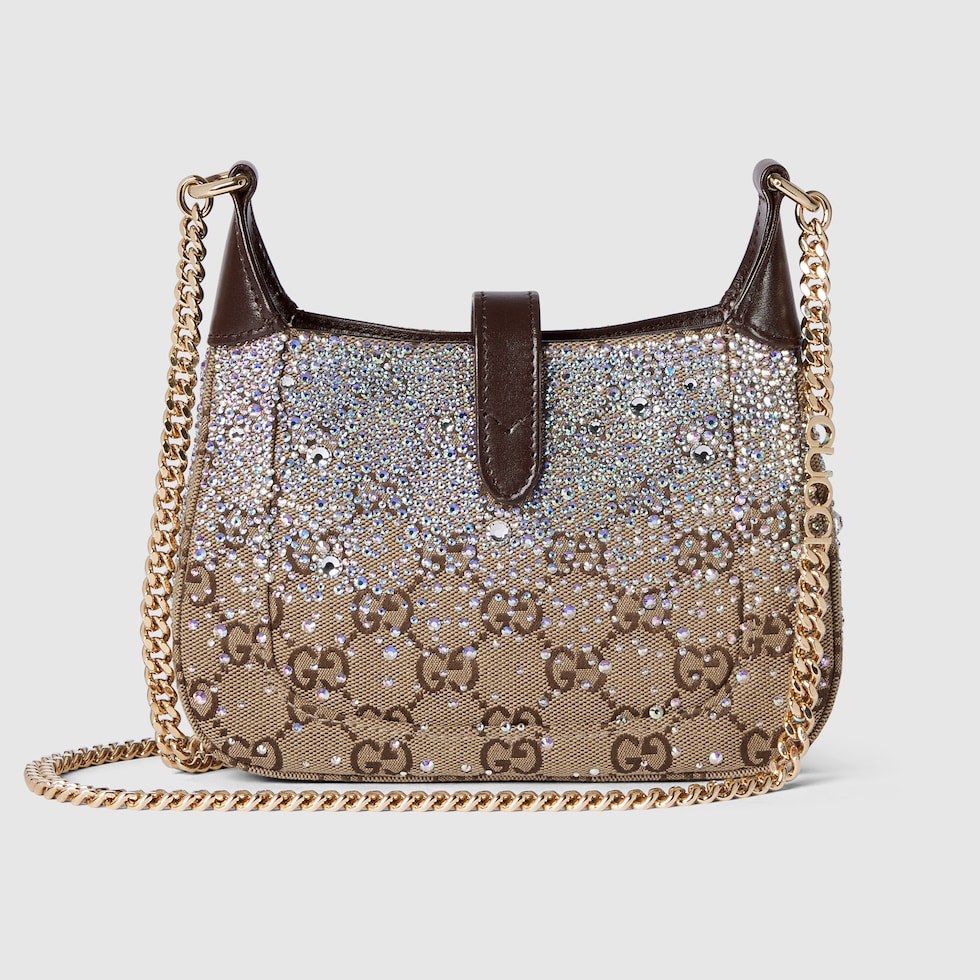 新作 GUCCI ジャッキー ノッテ ミニバッグ ジャッキー ノッテ〕ミニバッグベージュ＆ダークブラウン GG