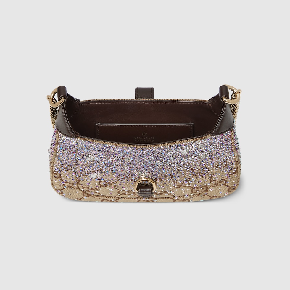 新作 GUCCI ジャッキー ノッテ ミニバッグ ジャッキー ノッテ〕ミニバッグベージュ＆ダークブラウン GG
