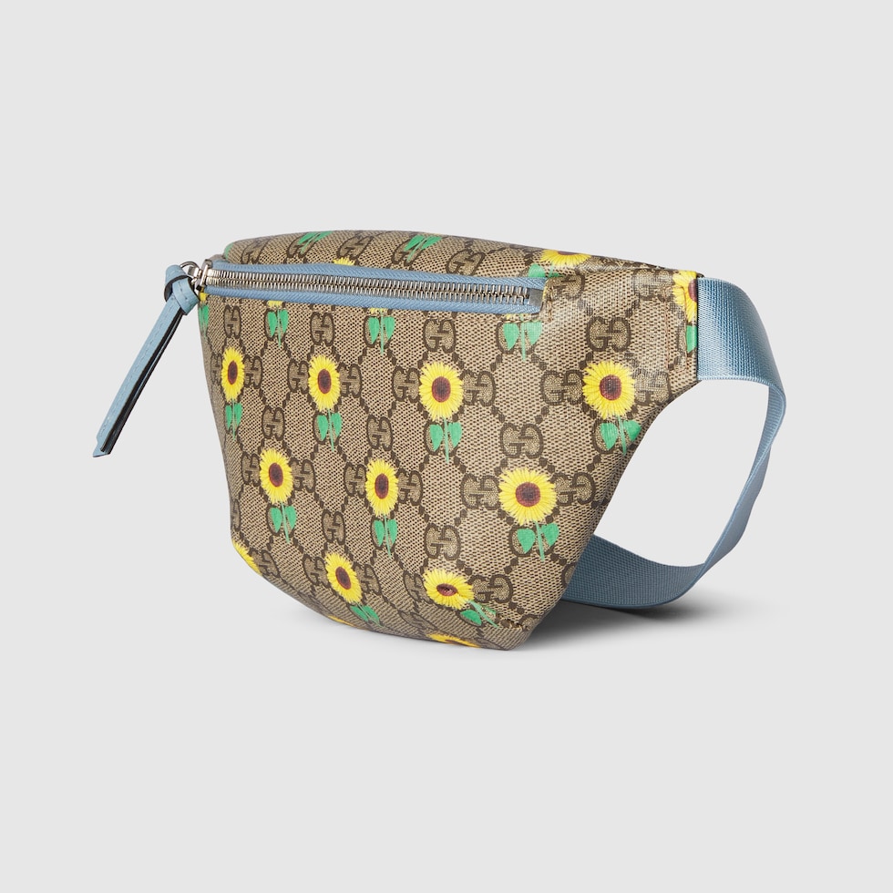 GUCCI kids ポシェット Children's printed GG belt bag in beige and dark brown