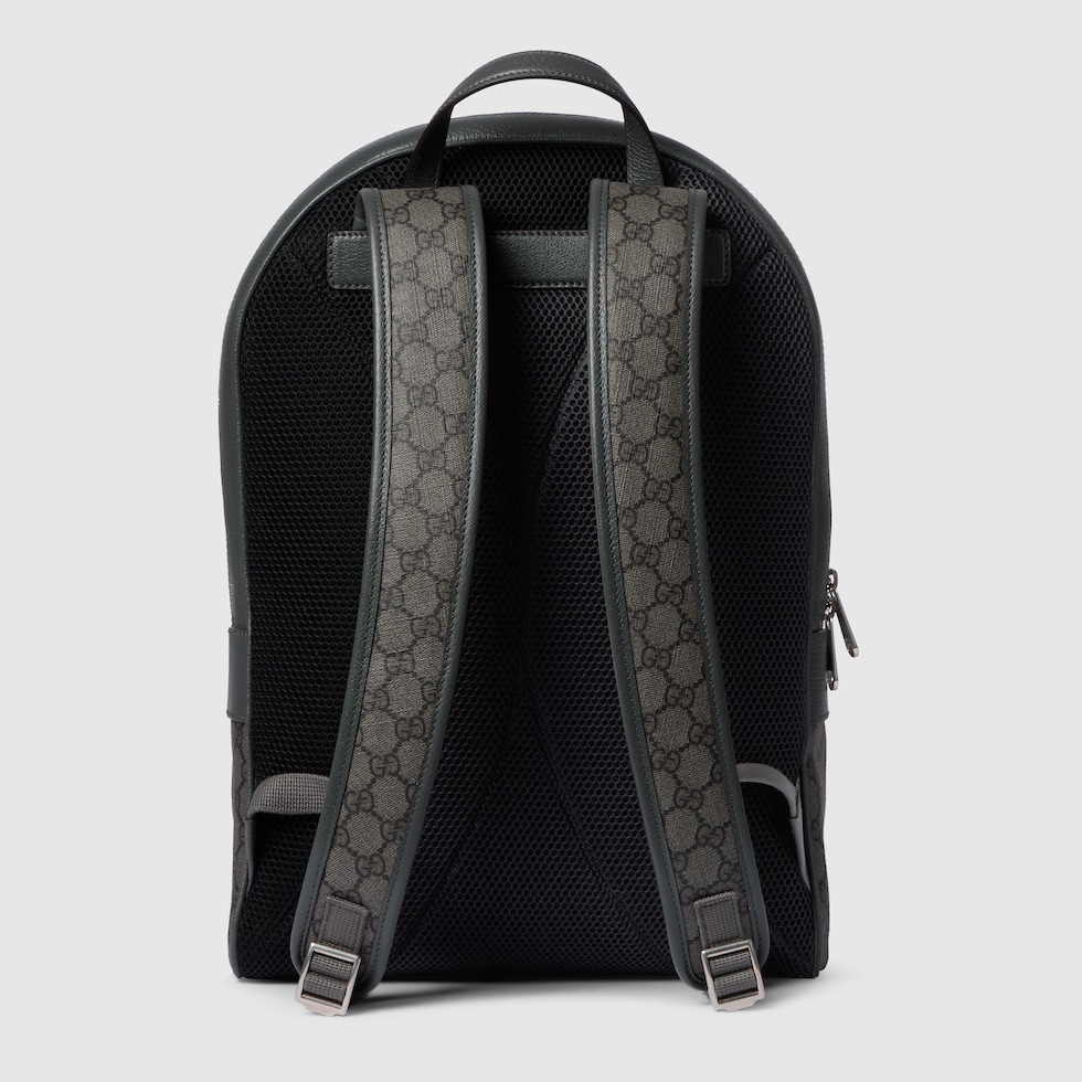 バックパック・リュック OPHIDIA MEDIUM BACKPACK Ophidia medium backpack in beige and dark brown fabric