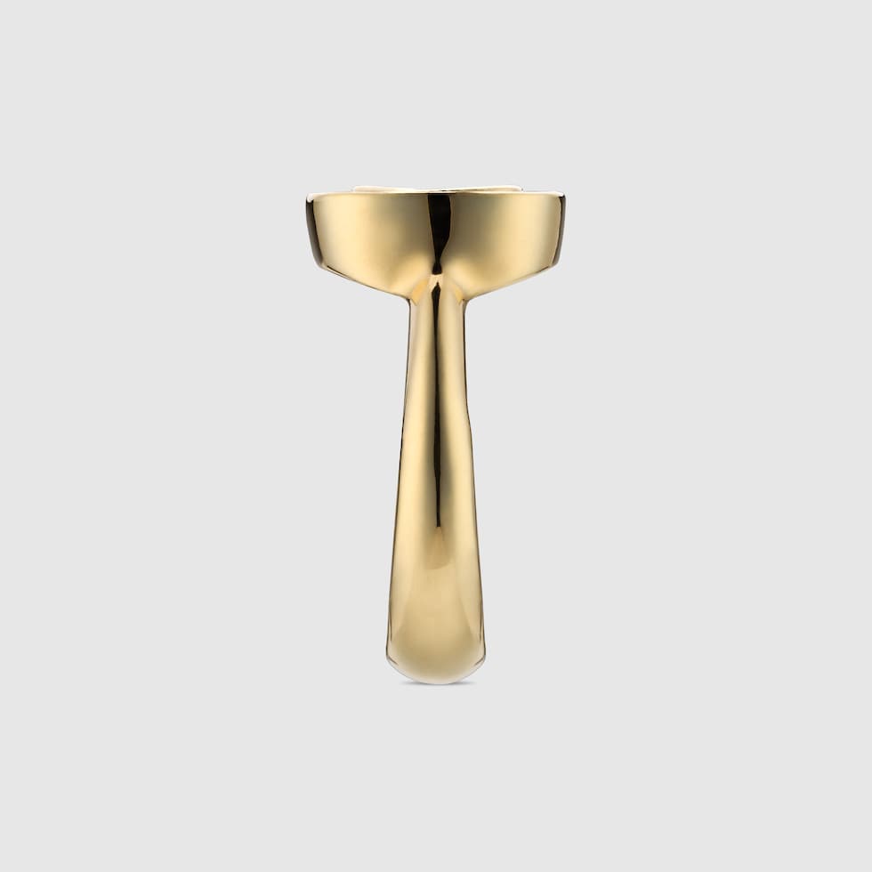 Gucci Blondie crystal ring in light gold-toned metal | GUCCI® US