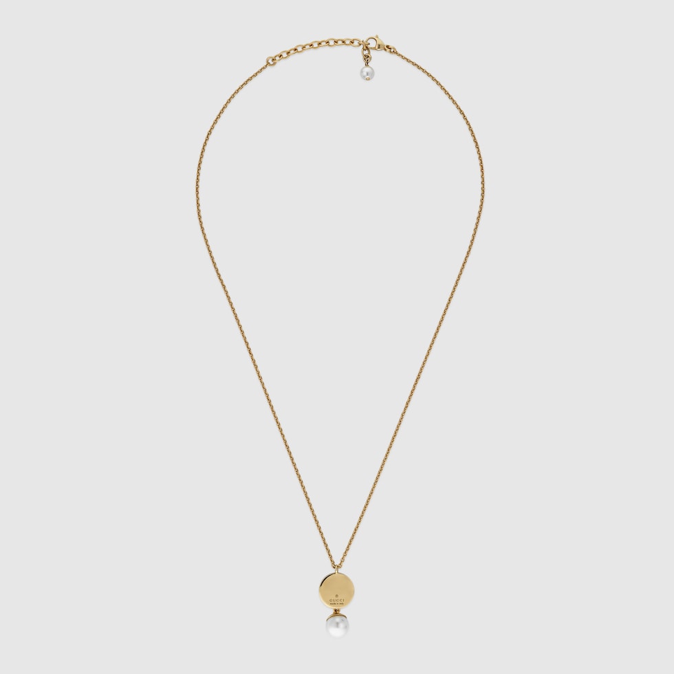 GUCCI ブロンディ チェーンネックレス ゴールド 大人気 Gucci Blondie pendant necklace in light gold-toned metal