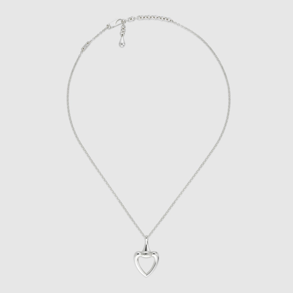 GUCCI ハート ペンダント ネックレススターリングシルバー