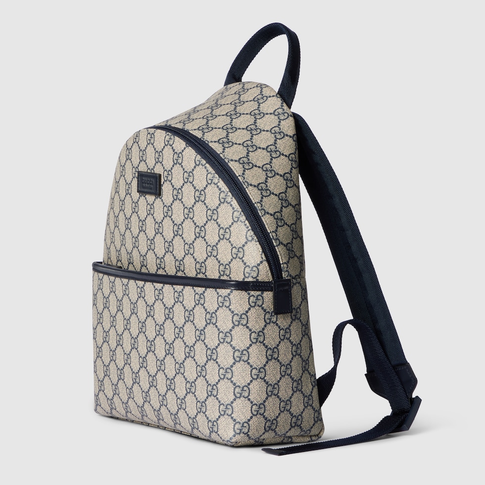 Gucci kids チルドレンズ　GGスプリーム バックパック　リュック Children's GG backpack in beige and blue Supreme | GUCCI® UK