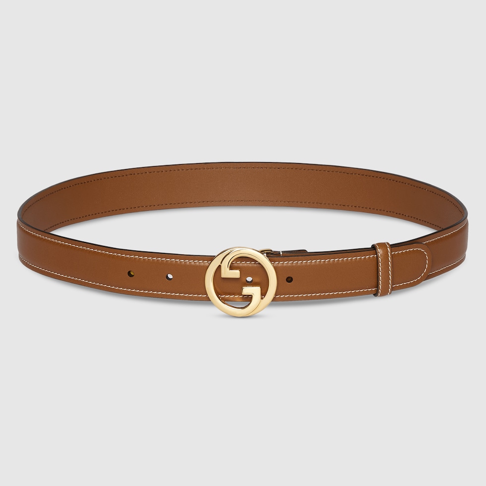 Cintura Gucci Blondie in pelle marrone GUCCI Italia