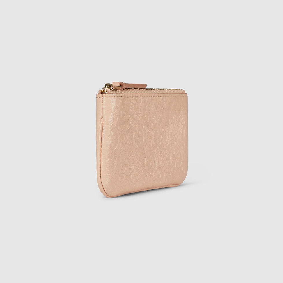 GUCCI ジップキーケース GUCCI （新品・未使用品）グッチ ダブルG エンボス ロゴ ジップ