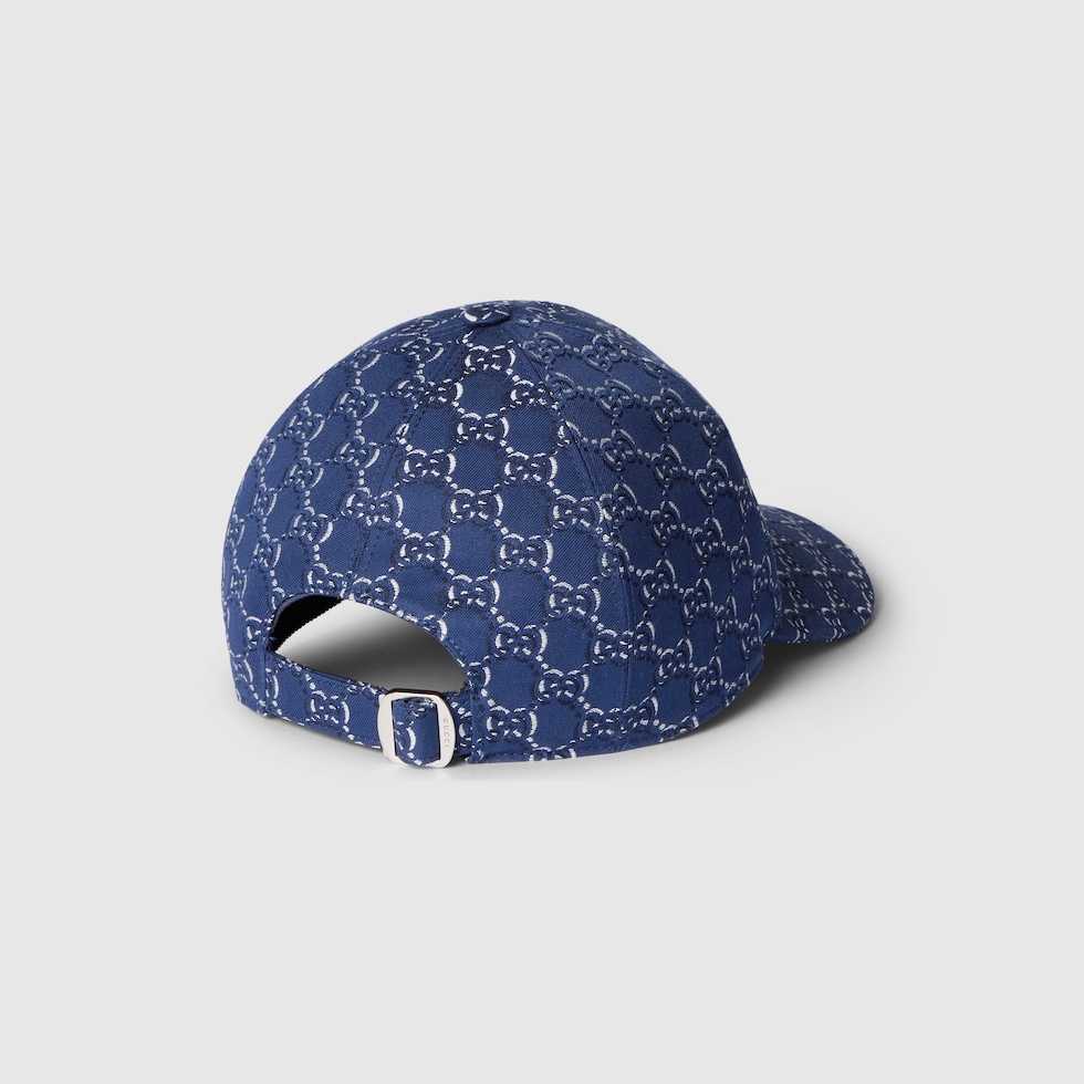 GUCCI 'GG Patch Logo Jacquard' Cotton Canvas Baseball Cap