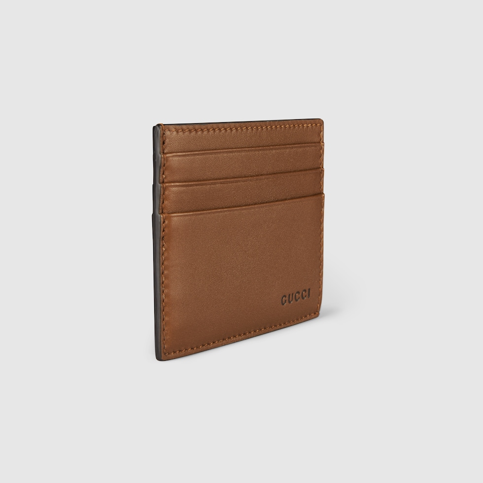 Gucci SF Giants Patch (4 Card Slot) Card Holder Beige/Brick