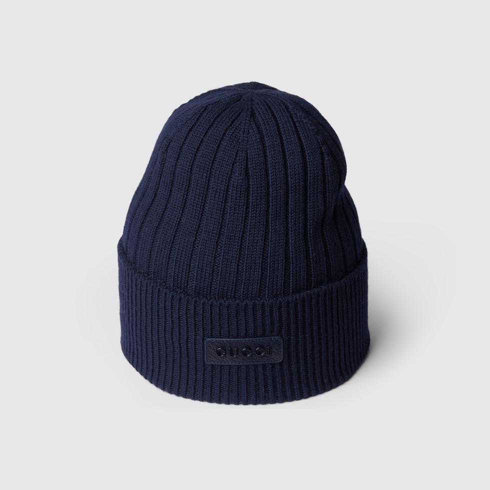 グッチ ニット帽 メンズ 正規品 GUCCI 帽子 ニット帽 メンズ エンブロイダリー付き ウール キャップ ロゴ 立体 764541 4GAHF  クリスマスプレゼント 彼氏 男性 グッチ ニット帽 メンズ 帽子 通販 2024