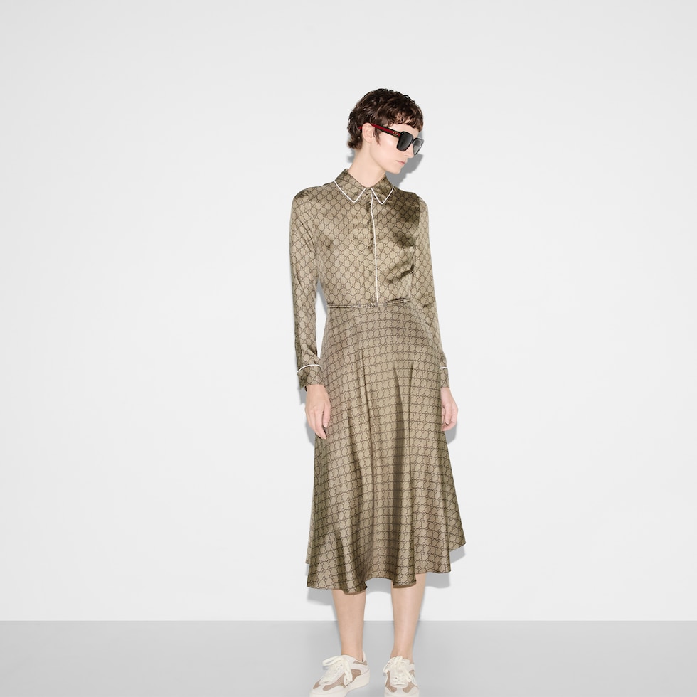 期間限定値下げ！　GUCCI  シルクドレス　Gプリント 期間限定値下げ！ GUCCI シルクドレス Gプリント Gucci モノグラム