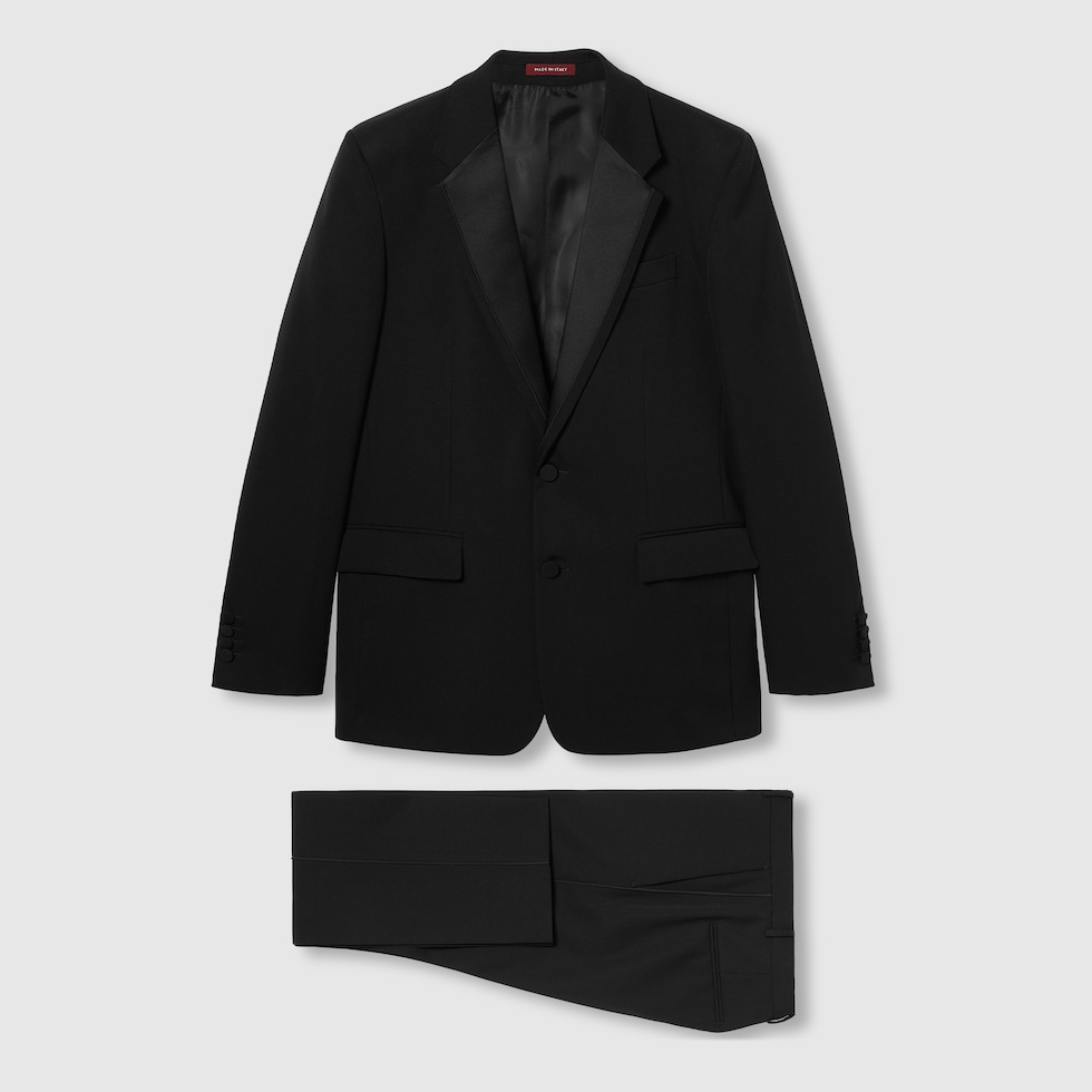 GUCCI スーツ Grain de poudre wool tuxedo in black | GUCCI® US