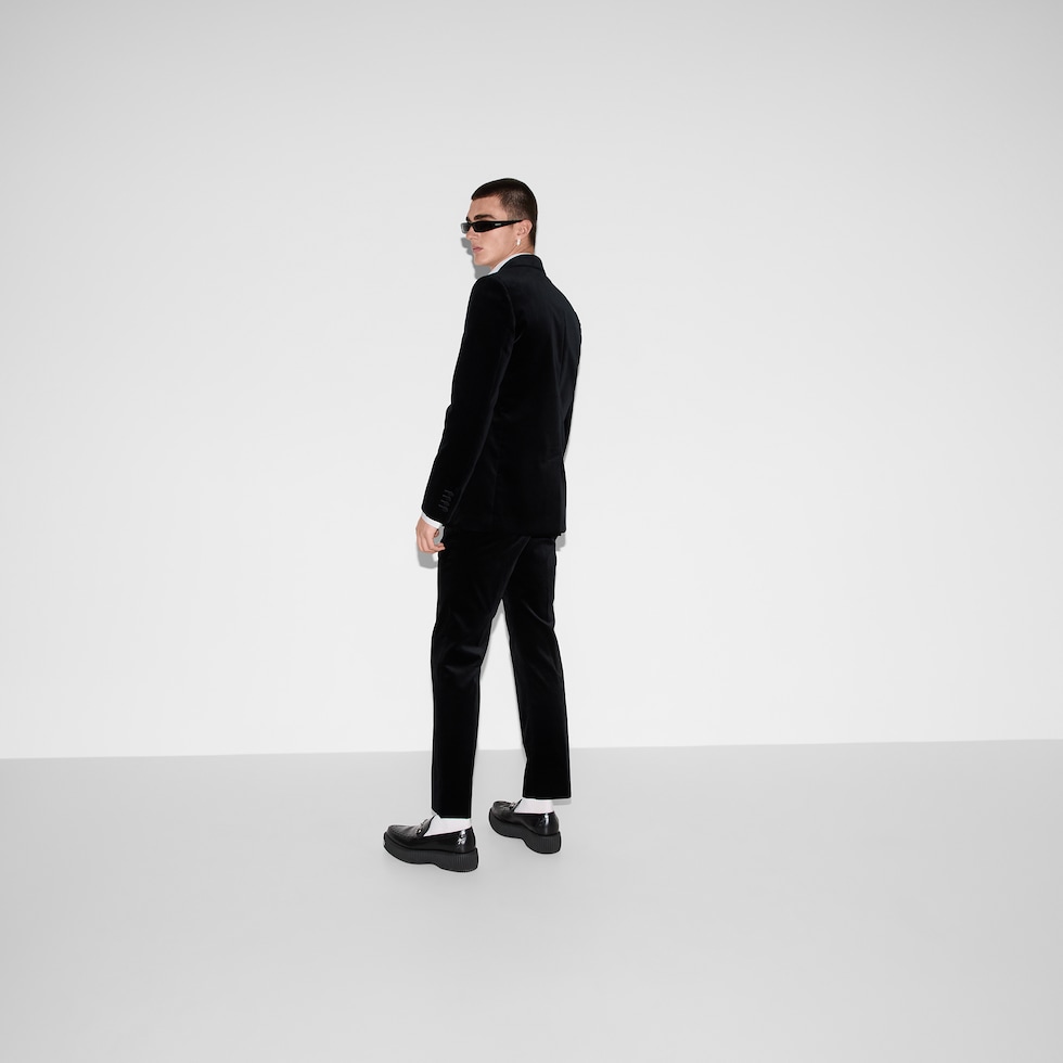 GUCCI スーツ 国内発送☆GUCCI】ストレートフィット ハチ ギャバジン スーツ (GUCCI