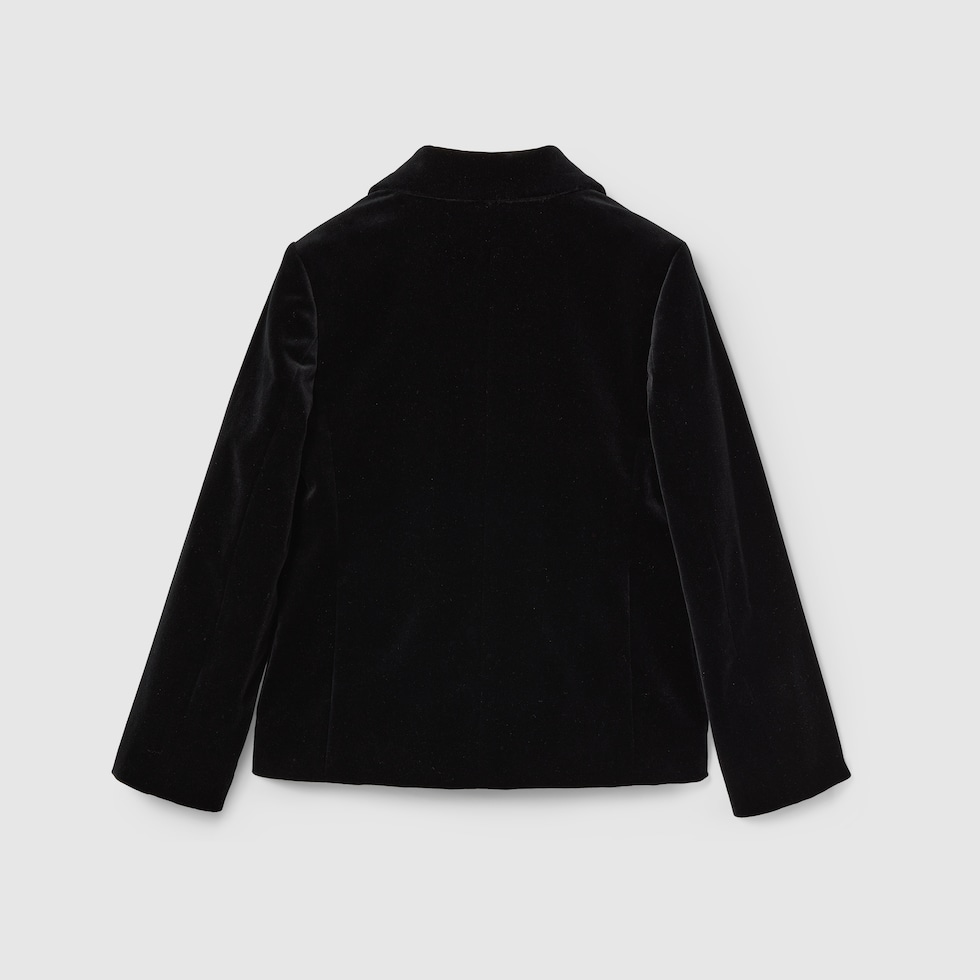 Children's cotton velvet jacket in black | GUCCI® US