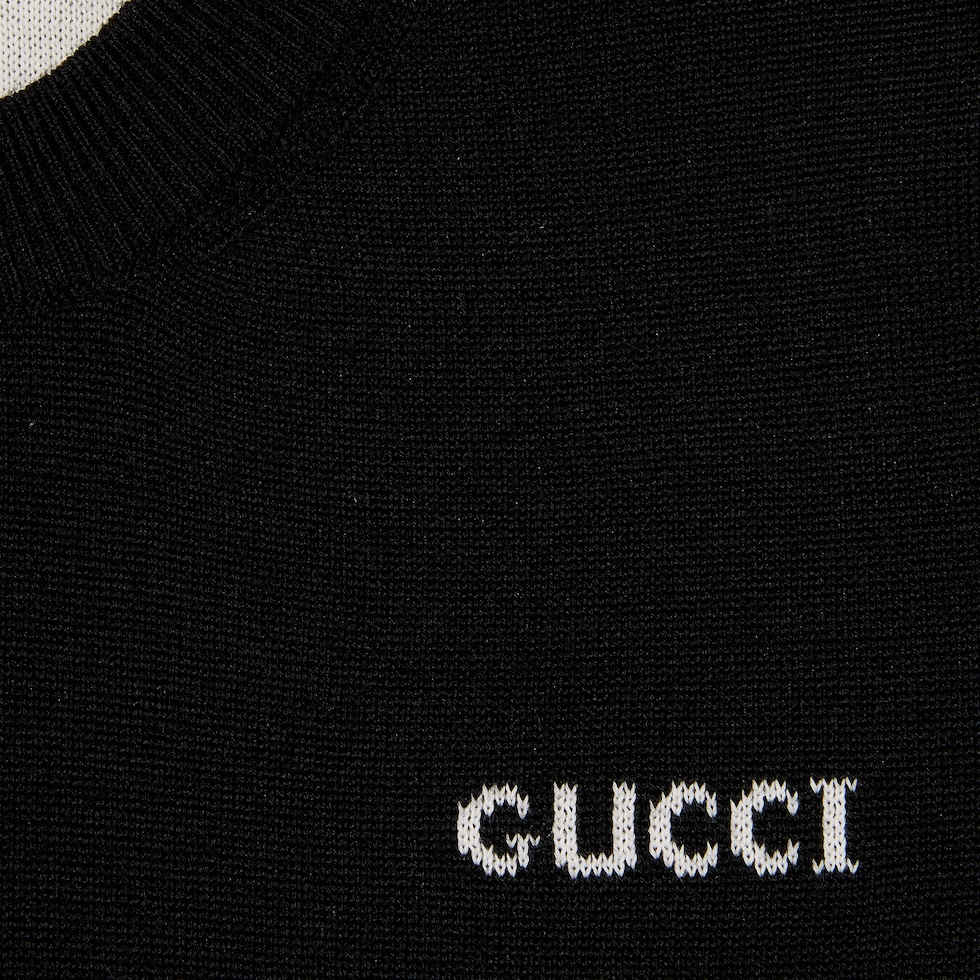 驚きの価格 in intarsia Gucci with top Wool black US GUCCI® | ウェア