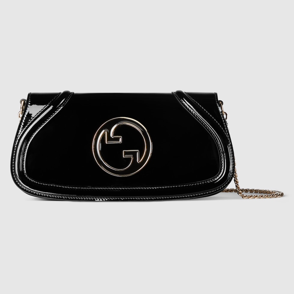 Gucci Women 'Blondie' Black Handbag With Gg Logo Plaque On The Front In Leather Woman