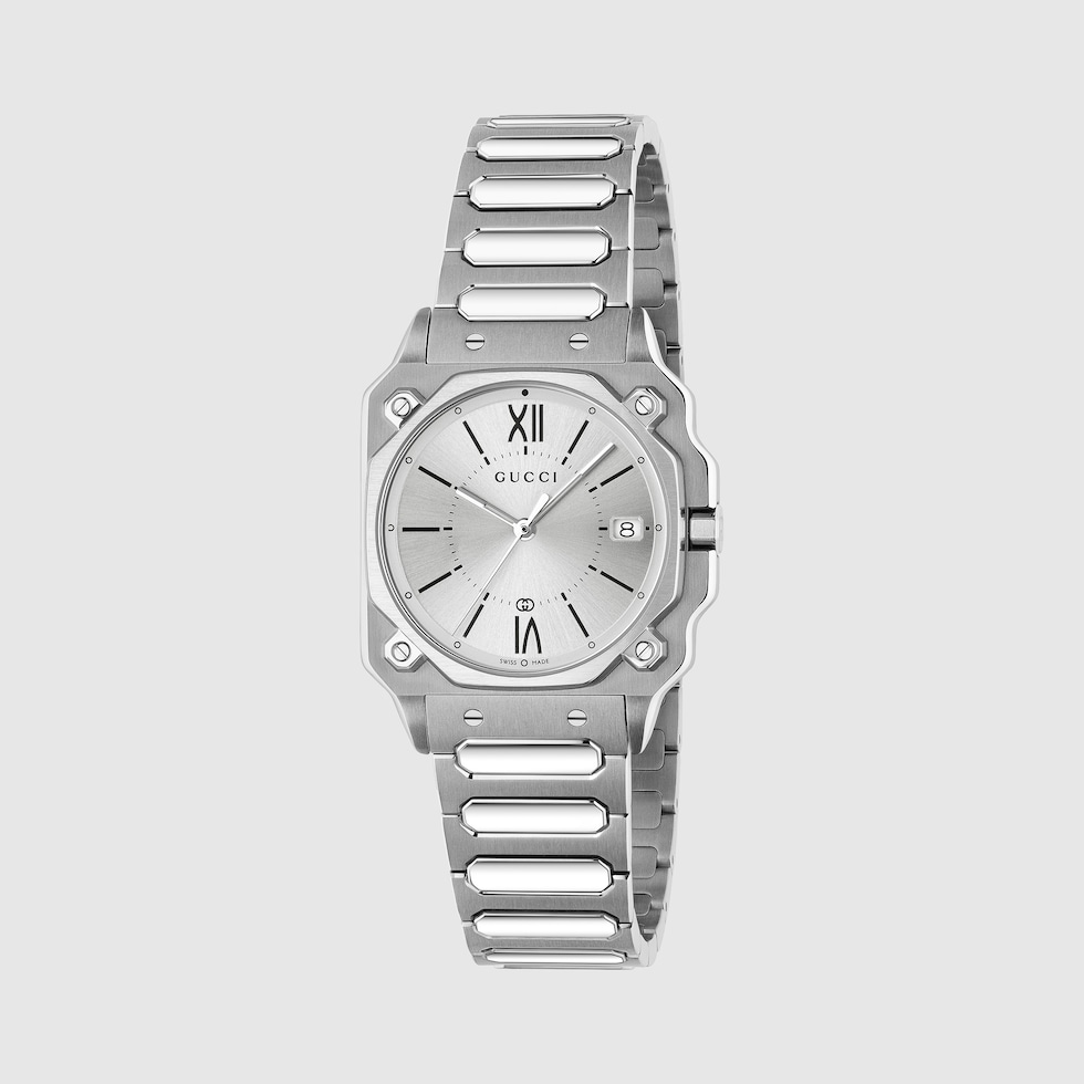 G-Flat watch, 30mm in steel | GUCCI® US