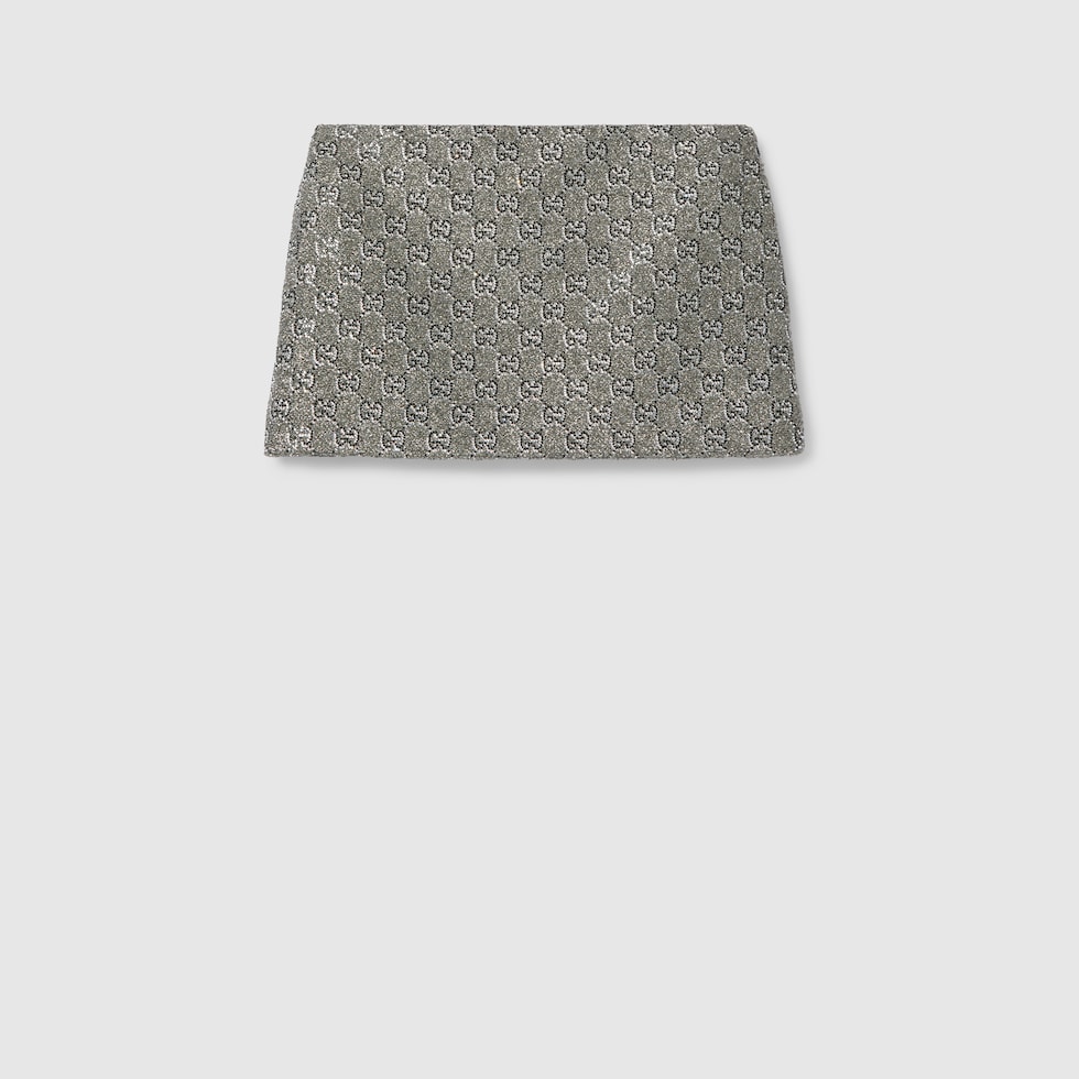 未使用 GUCCI スカート Aライン ダブルGG マーモント ツイード 羊毛L 808246_ZARWY_1018_001_100_0000