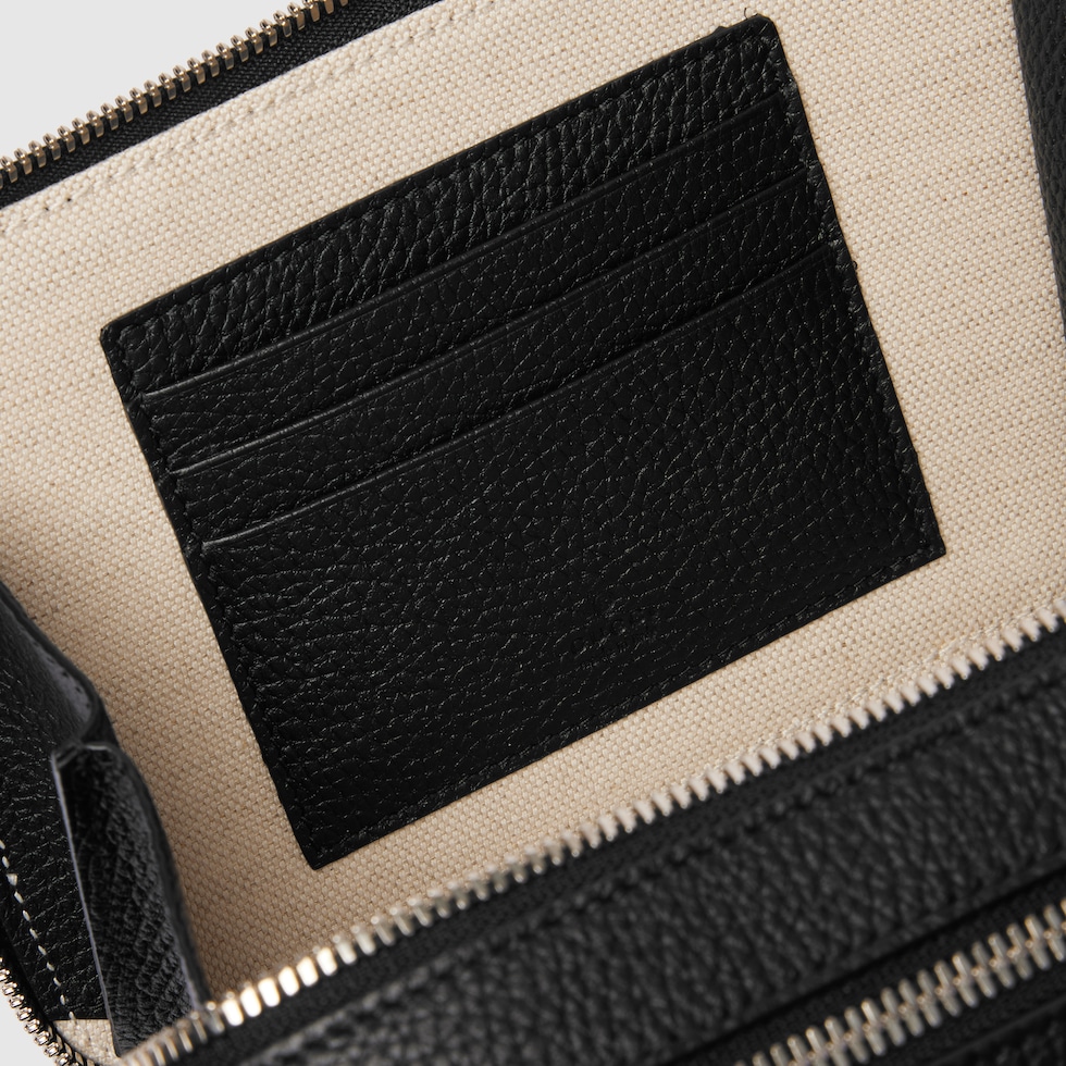 GG jumbo mini bag in black leather | GUCCI® US