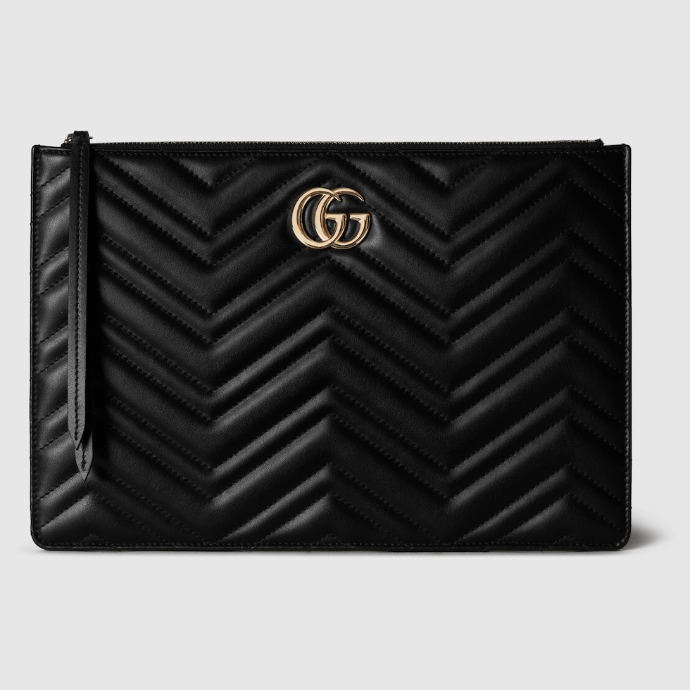 GG Marmont large pouch in black leather GUCCI Canada