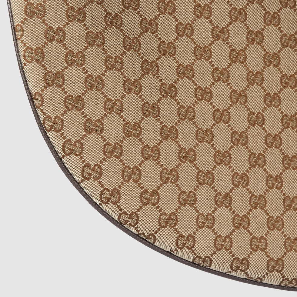 Gucci B large shoulder bag in beige and dark brown canvas Gucci B large shoulder bag in beige and dark brown canvas