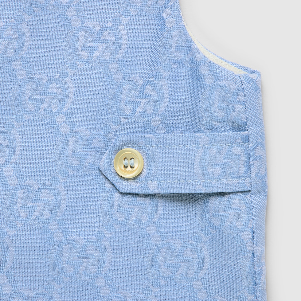 Pale Blue Cotton Baby Gift Set With Gucci Logo | GUCCI® US