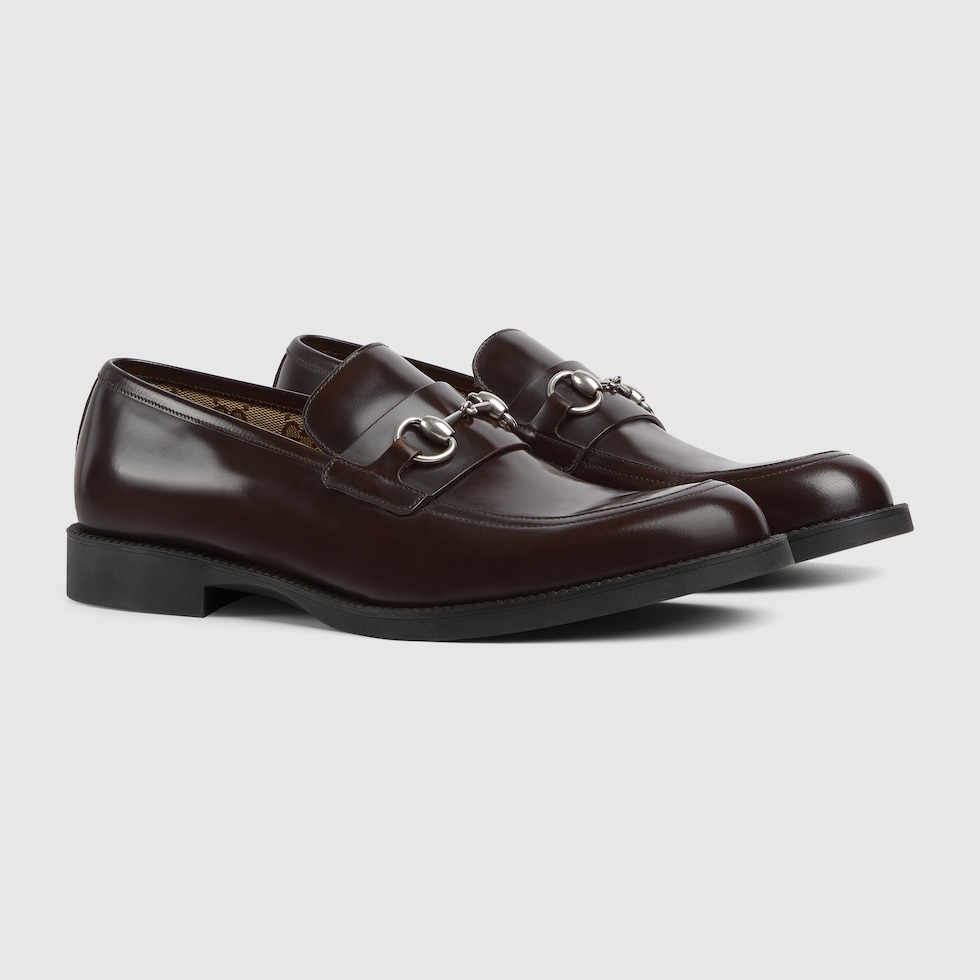 Gucci Men's Horsebit Leather Loafer Brown