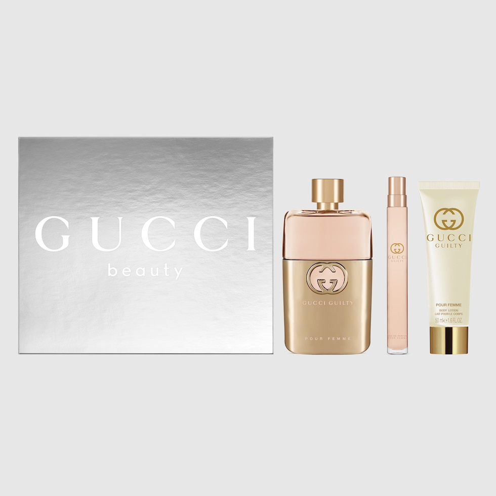 Gucci Guilty Pour shops Femme 3 Fl OZ W/ Perfumed Body Lotion 1.6 FL OZ