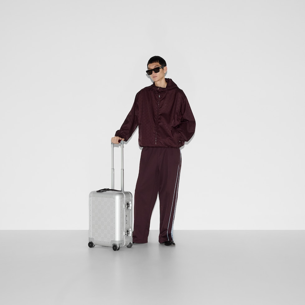 Gucci Porter cabin plus trolley in metallic silver aluminium Gucci Porter cabin plus trolley in metallic silver aluminium
