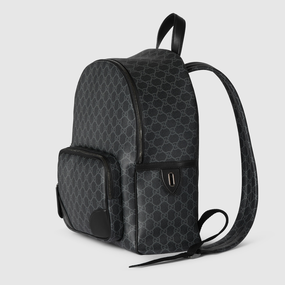 GUCCI GG Emblem Medium Backpack Black GG Canvas