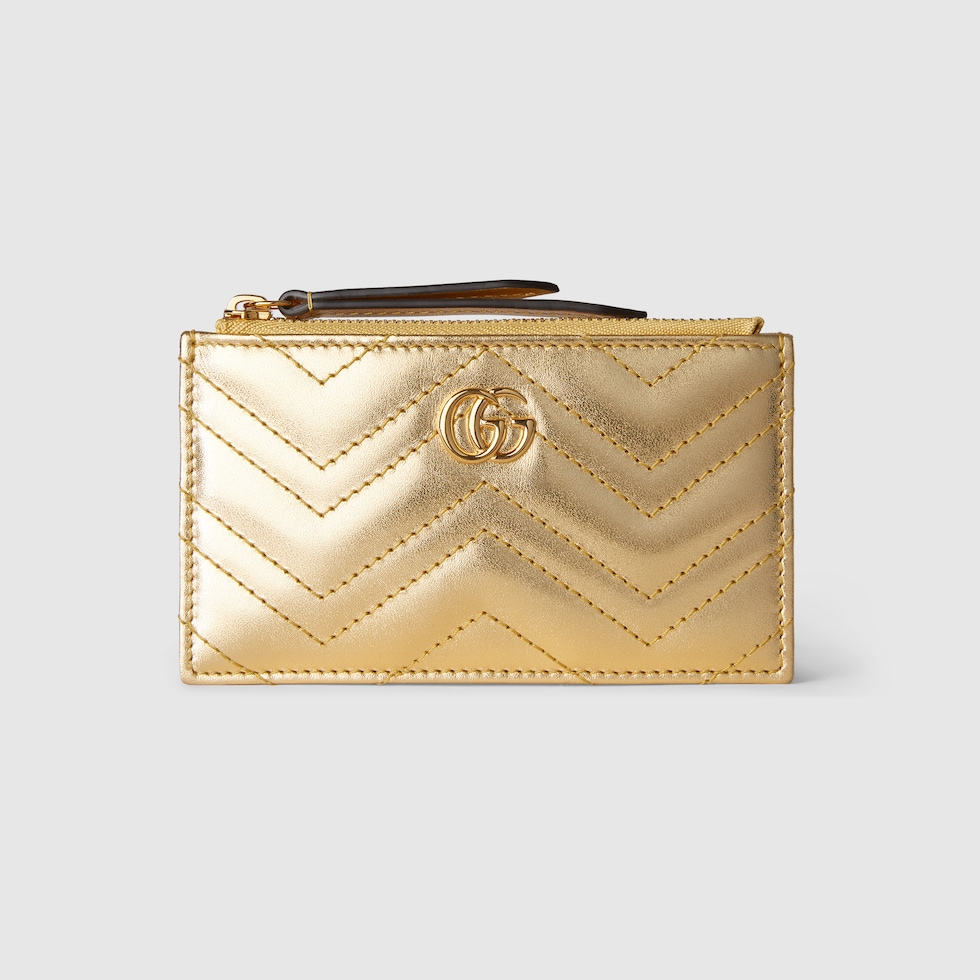 Portachiavi GG Marmont in pelle color oro GUCCI Italia