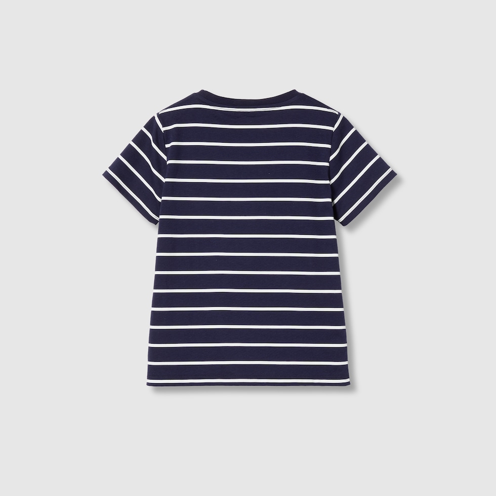 チルドレンズ〕プリント コットン Tシャツダークブルー | GUCCI公式