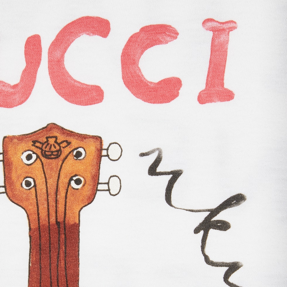 Children's printed cotton T-shirt in white | GUCCI® US