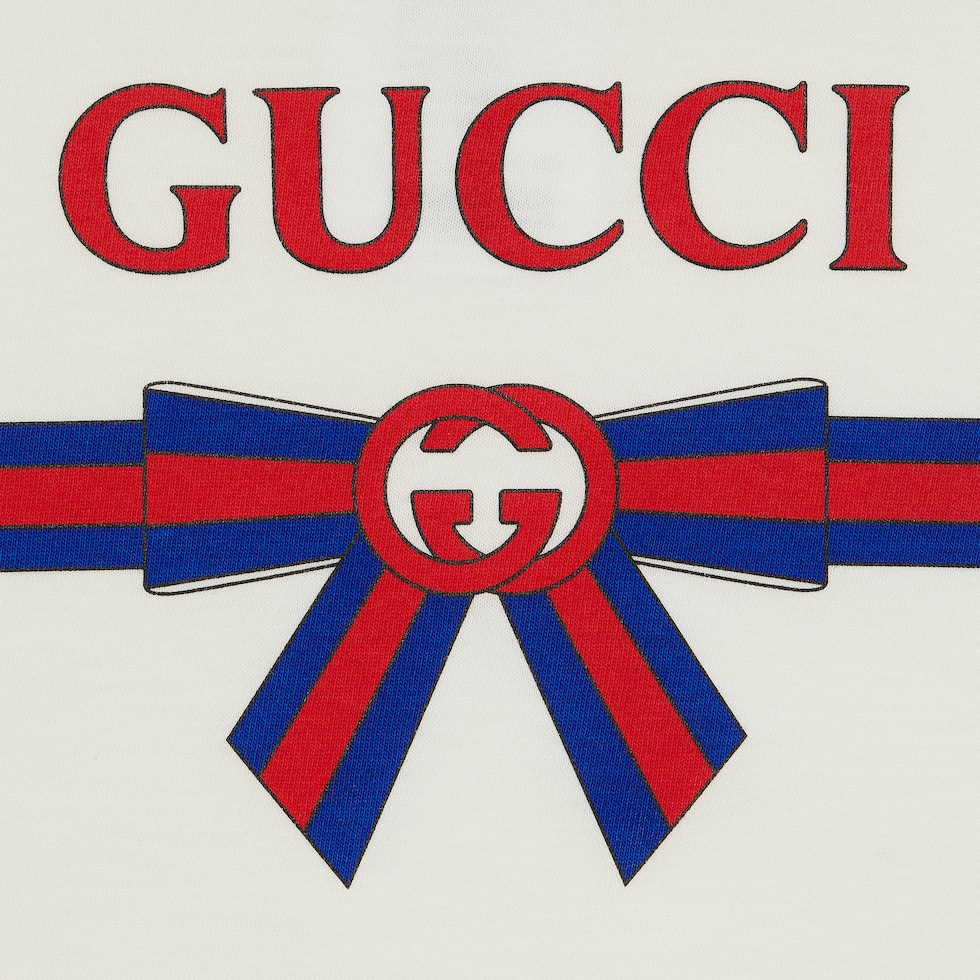 Children's printed cotton T-shirt in white | GUCCI® US Children's printed cotton T-shirt in white | GUCCI® US