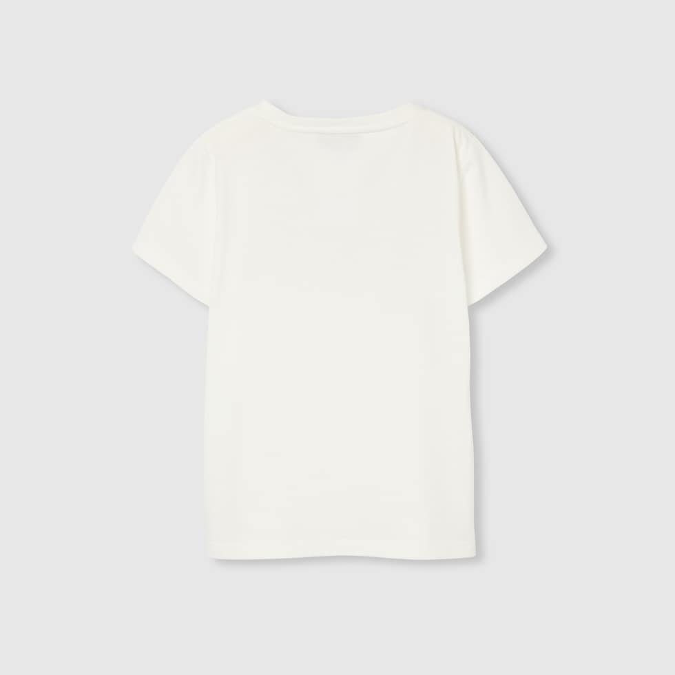 チルドレンズ〕プリント コットン Tシャツ ・ホワイト | GUCCI公式