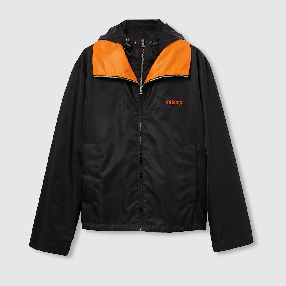 〈GUCCI〉GGナイロンツイル ジップジャケット（関税込み） ライトウェイト GGナイロン ジャカード ジャケットブラック