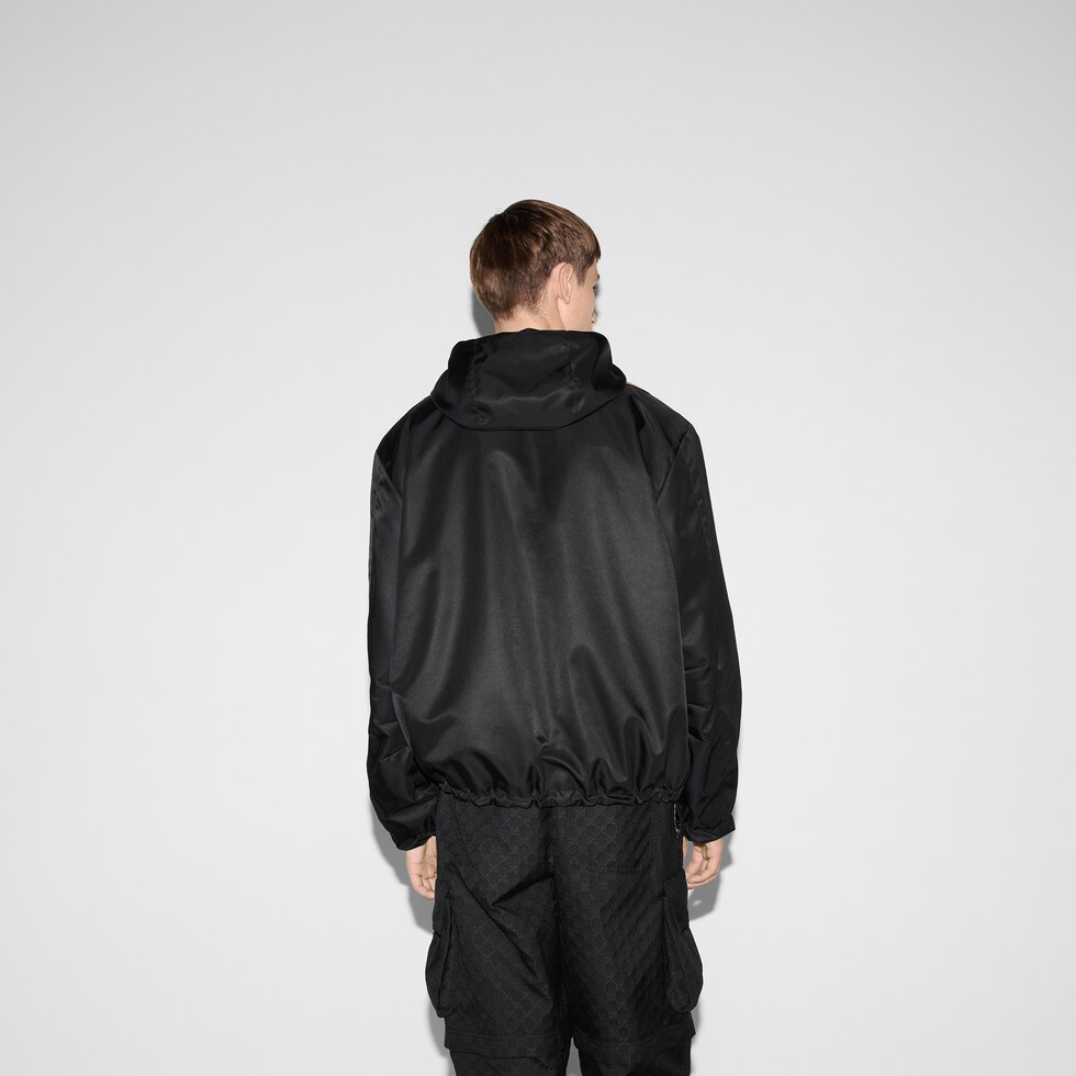 GUCCI ナイロンジャケット48size ナイロンツイル ジャケットブラック | GUCCI公式