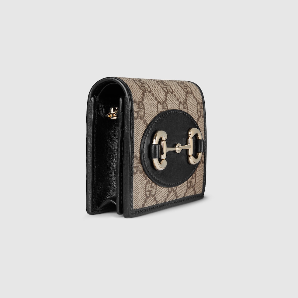 グッチ ホースビット 1955〕スモールウォレット ・ベージュ＆ダーク