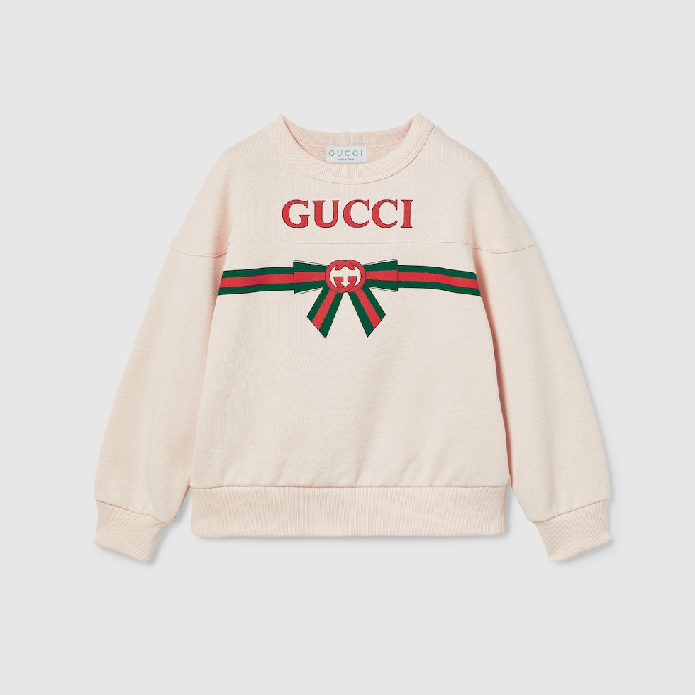Children's printed cotton sweatshirt in light pink | GUCCI® US