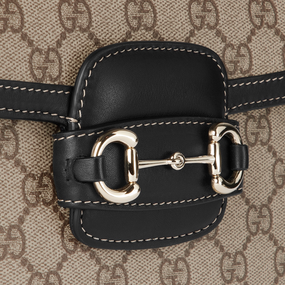 Gucci Horsebit 1955 Soft small shoulder bag in beige and
