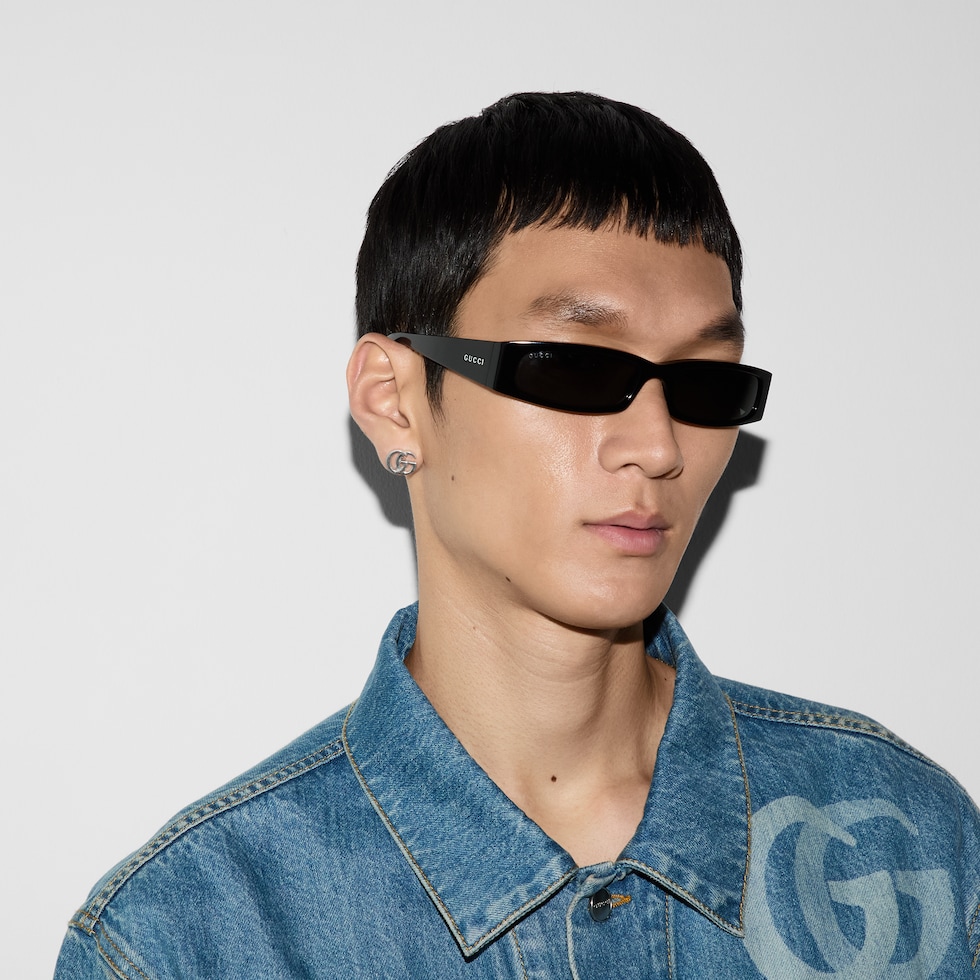GG Marmont stud earrings in 925 sterling silver | GUCCI® US