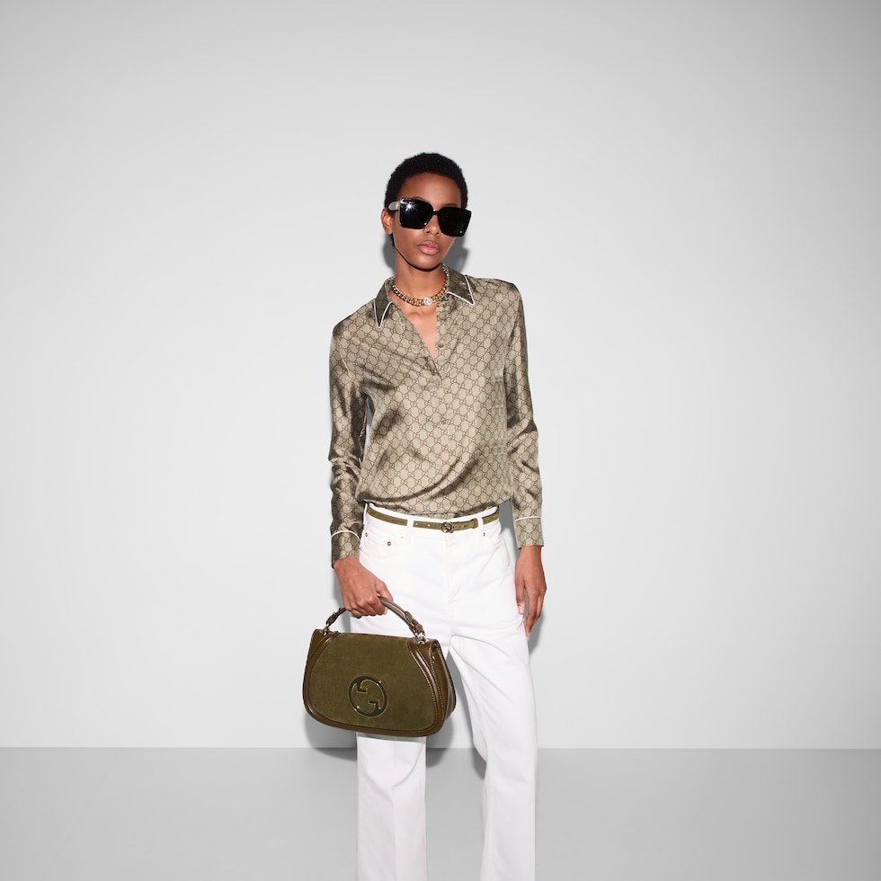 Gucci XS オリーブグリーン タンクトップ 813866_ZHS78_3003_007_100_0000